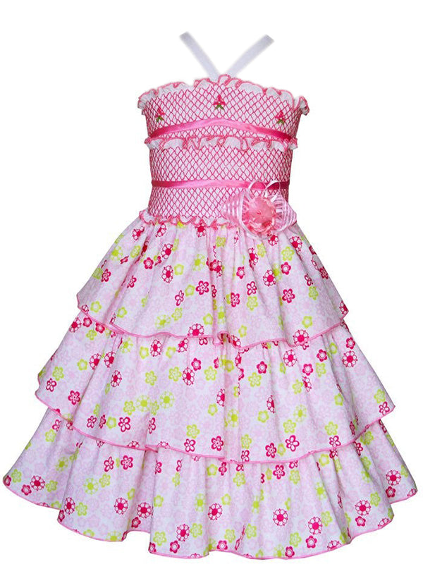 Girls Summer Pink Dresses with Ruffles Girls Summer Pink Dresses with Ruffles