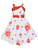 White Twirly Sandra Girls Summer Dress with Red Roses--Carousel Wear - 1