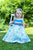 Sabina Girls Twirly Blue Floral Summer Dress with Spaghetti Straps--Carousel Wear - 3