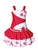 Red Ruffles Girls Summer Dress Mia - Fun summer floral flower all over print, with straps, smocked and ruffles