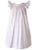 Adorable White Pink Spring Easter Holiday Smocked and embroidered bishop dress - flower floral all over print design
