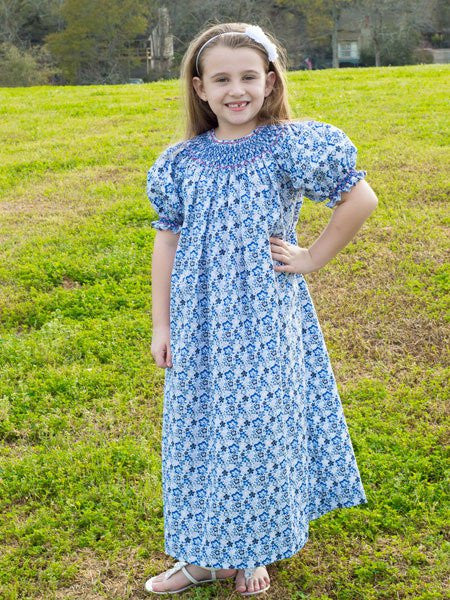 demure dress Brittany 24 Hips White Blue Demure Dress XL