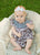 Baby Girls Amy Brown Damask Bubble Romper--Carousel Wear - 2