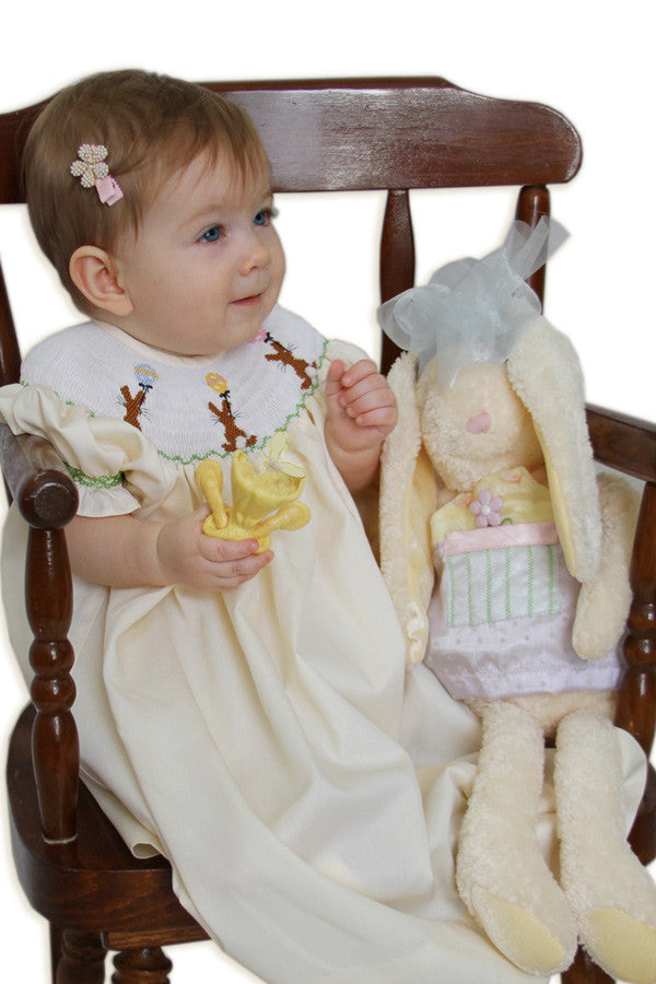 Girls Easter Chocolate Bunny Dress--Carousel Wear - 1