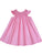 Hand Smocked Flower Floral Embroidery Girls Pink Dress