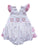 Baby Girls Pink Valentines Heart Smocked Ruffle Bubble