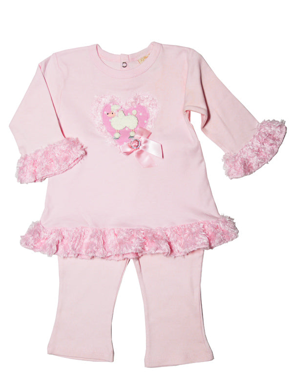 Baby Girls Pink 2Pc Outfit Poodle Set 18m