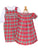 Adorable Red Tartan Christmas Winter Holiday Smocked and Embroidered Overall Pants for Boys - Matching Bishop Girls Dress
