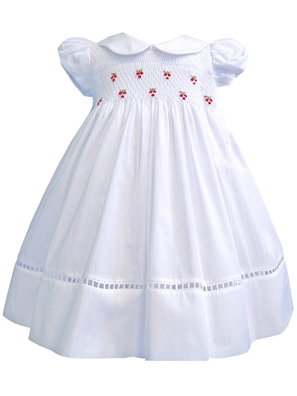 White and Red Hand Smocked Heirloom Girls Dress 10 12 Years Old Sizes White and Red Hand Smocked Heirloom Girls Dress 10 12 Years Old Sizes