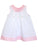Adorable Cute White Light Pink Embroidered Beach Spring Summer Dress for Girls
