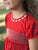hand smocked girls red dress mothers day 