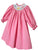 Girls Easter Bishop Dress with Smocked Pink Bunny Long Sleeve--Carousel Wear - 3