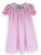 Baby Girls Pink Easter Smocked Bubble with Ruffles 12m