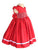 Luxurious Hand Smocked Girl's Red Silk Dress