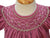 Close up - Mauve Pink Fall Holiday Smocked Embroidery Bishop Dress for Girls