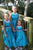 Girls Silk Pageant Sleeveless Dress in Turquoise--Carousel Wear - 7