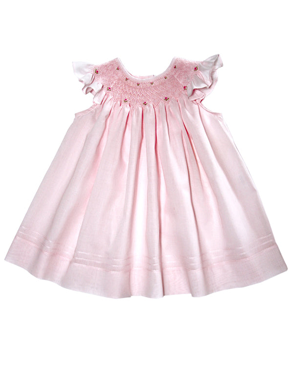 heirloom Pink embroidered Smocked Girls summer dresses 