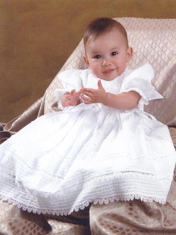 Baby Girl Baptism Dress Baby Girl's Hand-Embroidered Christening