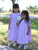 Lavender Girls Easter Bishop Dress with Smocked Bunnies