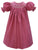 Mauve Pink Fall Holiday Smocked Embroidery Bishop Dress for Girls