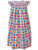 Fun Summer Spring Multi Color All over Polka Dot Print - Smocked and Embroidery Bishop Dress for Girls 