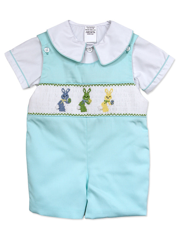 Easter Bunny Rabbit Peeps Baby Girls Smocked Boutique Bubble Romper Jumpsuit | Color: Blue | Size: Various | M5littlemonkeys's Closet Easter Bunny Rabbit Peeps Baby Girls Smocked Boutique Bubble Romper Jumpsuit | Color: Blue | Size: Various | M5littlemonkeys's Closet