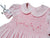 Girls Hand smocked dress with sating ribbons