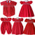 Emily Red Christmas Smocked Girls Dress--Carousel Wear - 2