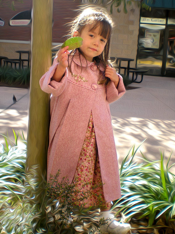 Silk Embroidered Rose Baby Girls Fall Winter Coat 12 Months