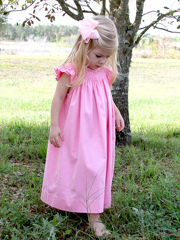 Baby Girls Hand Smocked Pink Birthday Bishop Dress 6 & 9 Months Baby Girls Hand Smocked Pink Birthday Bishop Dress 6 & 9 Months
