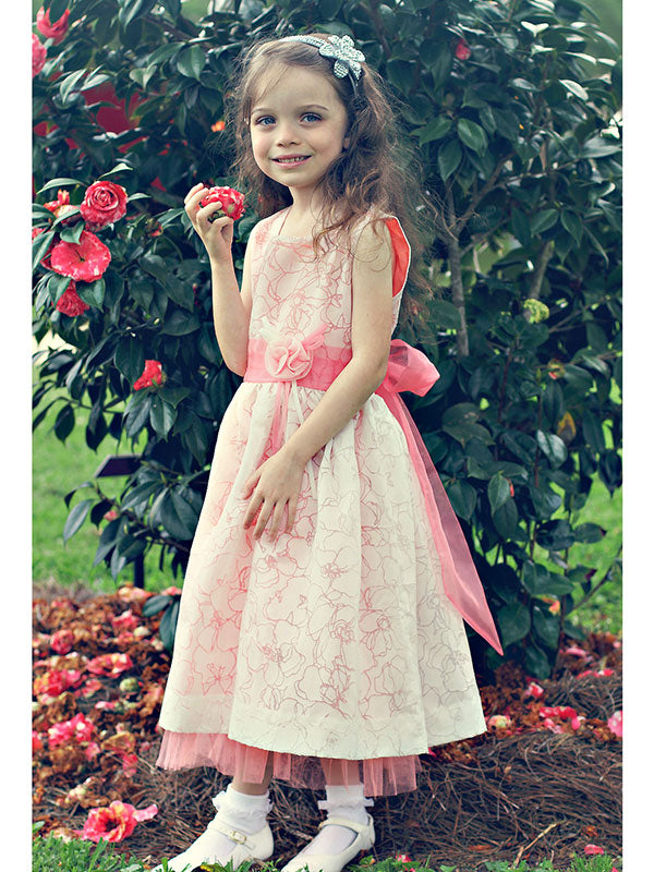 easter spring dress Girls Easter Spring Dress Organza Sash