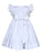 Beautiful Classic white hand smocked and embroidered summer spring everyday or special occasion dress for girls - pink embroidery, doily lace with pink detail trim and ribbon - Back bow and button up