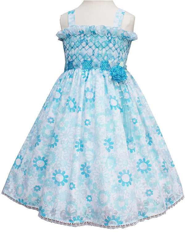 Girls Hand Smocked Summer Beach Dress Girls Hand Smocked Summer Beach Dress