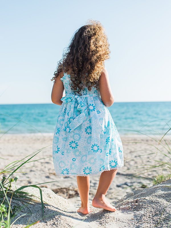 Girls Hand Smocked Summer Beach Dress Girls Hand Smocked Summer Beach Dress